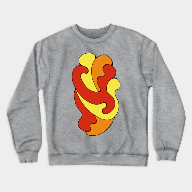 Embracing Curves (Yellow, Red, Orange) Crewneck Sweatshirt by AzureLionProductions